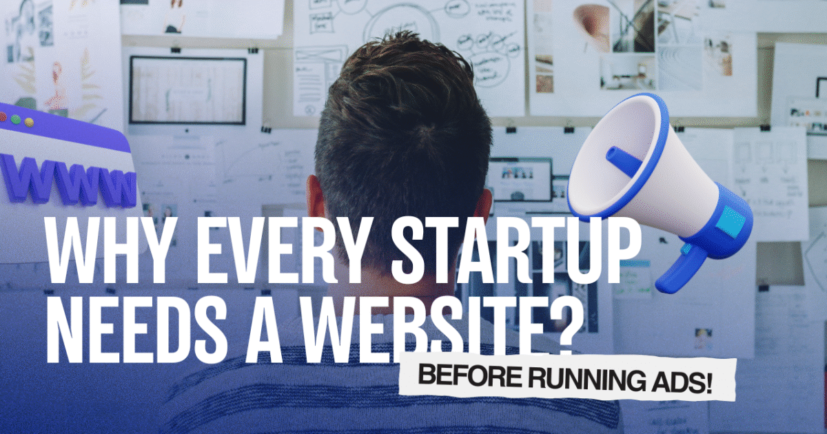 Bold graphic emphasizing the necessity of a website for startups before launch.