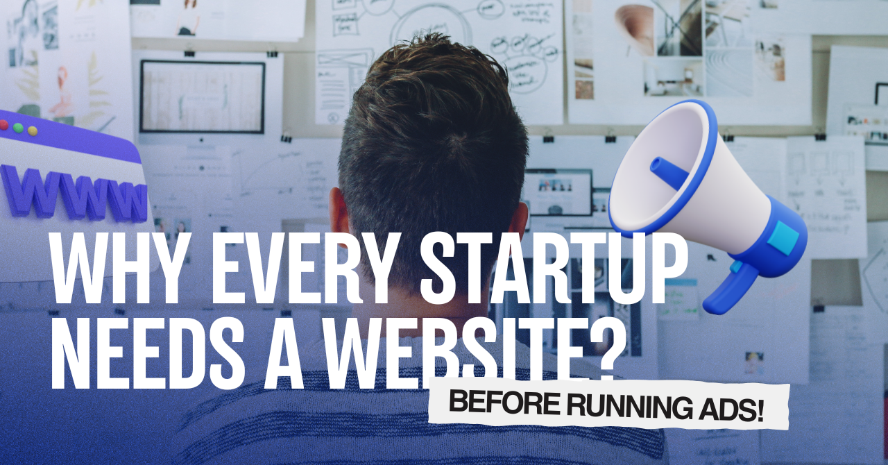 Bold graphic emphasizing the necessity of a website for startups before launch.