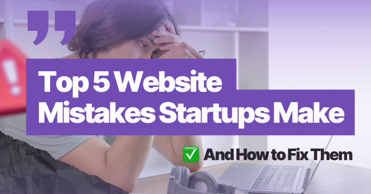 Top 5 website mistakes startups mare banner