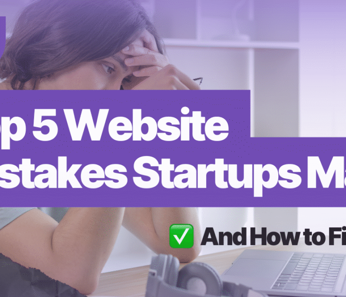 Top 5 website mistakes startups mare banner