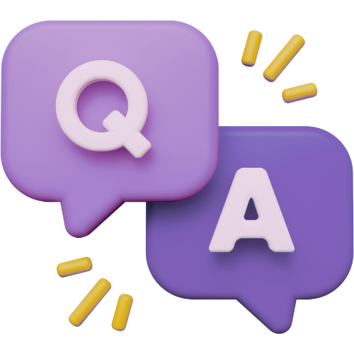 Questions & Answers 3d Icon