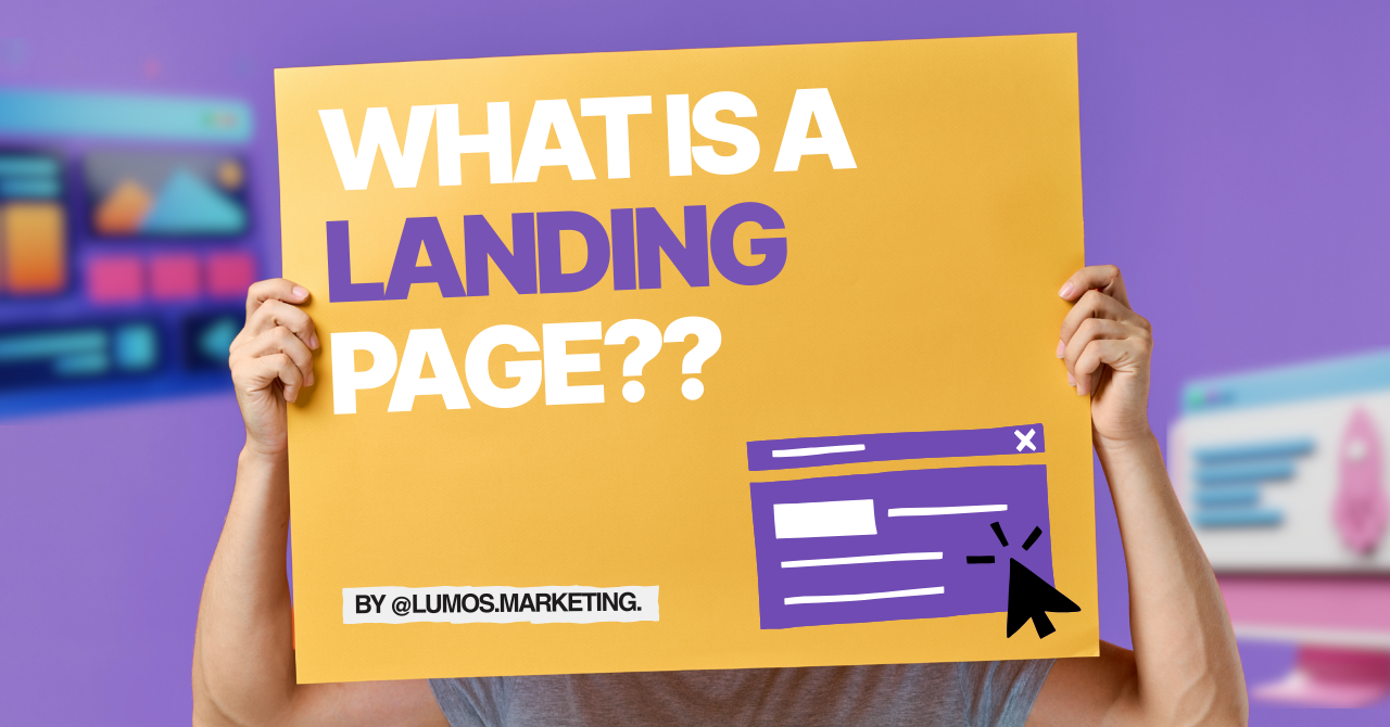 Informative graphic explaining what a landing page is for digital marketing success.
